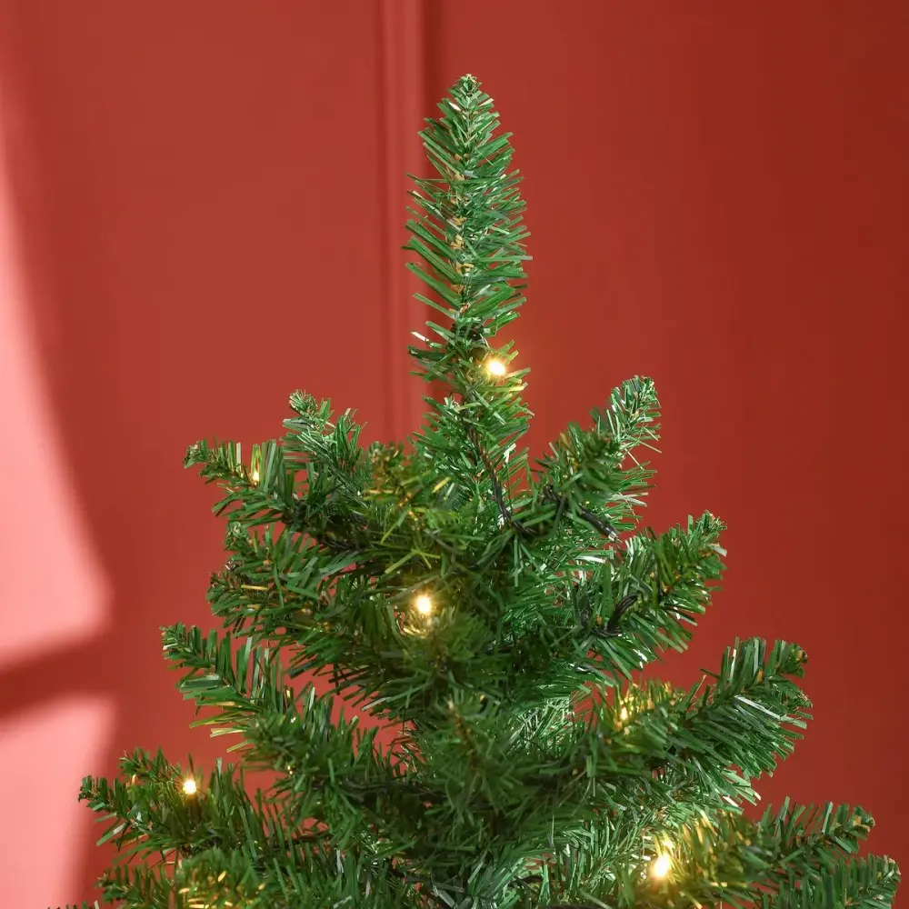 Árbol de Navidad con luces Homcom 150 LEDs 502 ramas verde Ø84x150 cm para Mesa de Centro