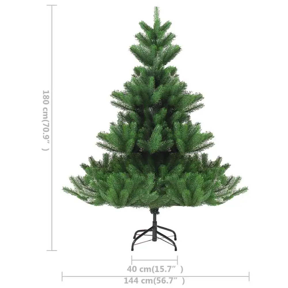 Vidaxl arbol de navidad abeto nordmann con leds y bolas verde con Maceta de Cerámica Incluida