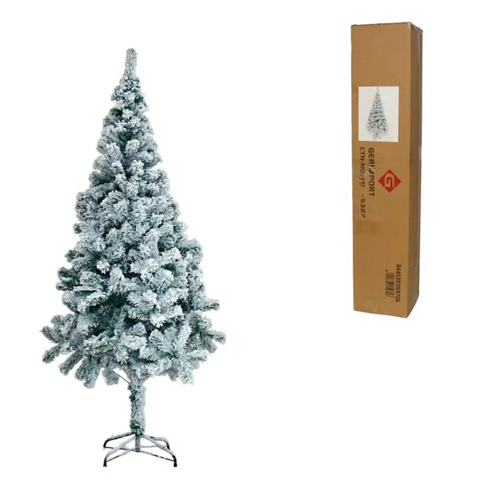Árbol de Navidad 450 puntas verde nevado 180 cm en Tamaño Grande (2.1m)