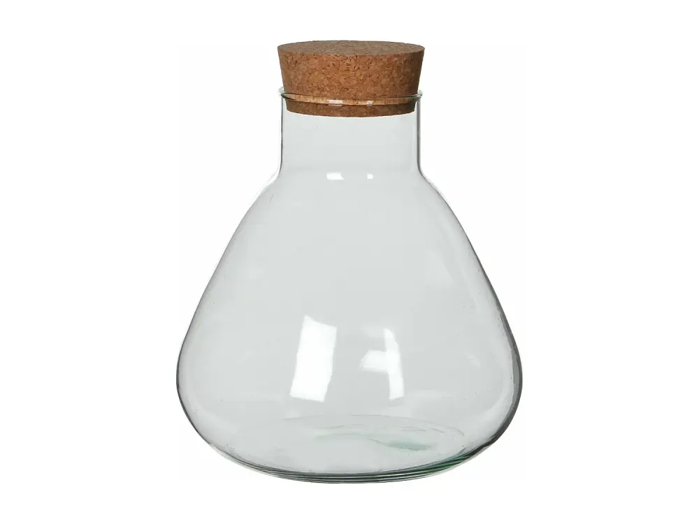 Tarro de almacenamiento de Vidrio reciclado - 24.5 x Ø22.5 - Transparente - EMILY