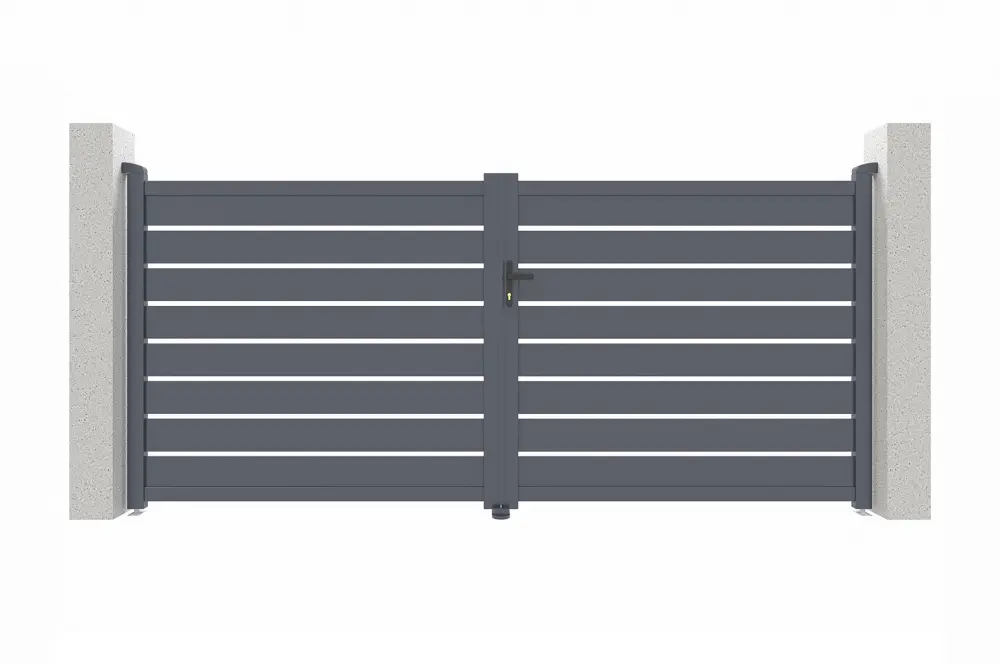 Puerta batiente de aluminio 3,5m vogel h.160cm
