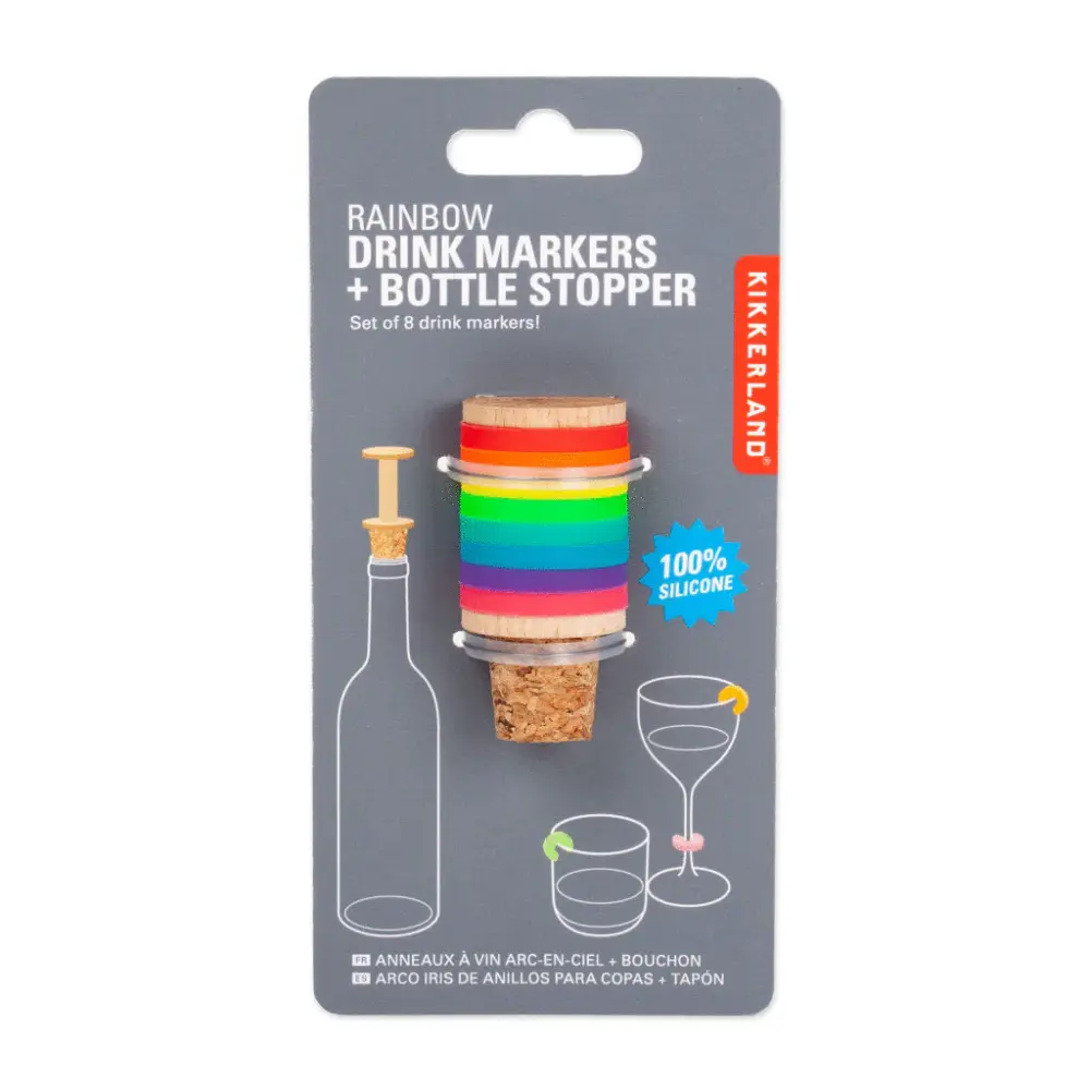TAPON Y ACCESORIOS PARA BOTELLA IRISADO WINE RINGS STOPPER (BA91)