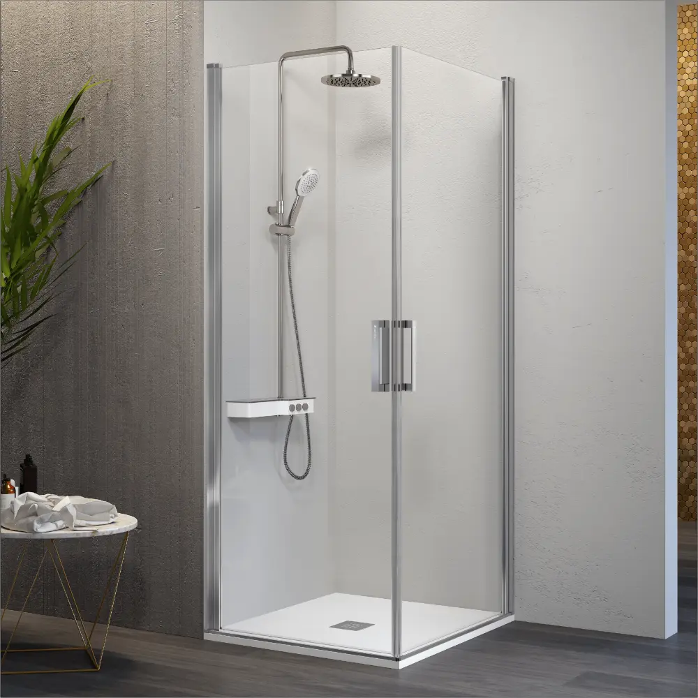 Angular de ducha 2 puertas abatibles 70 cm y 80 cm nardi
