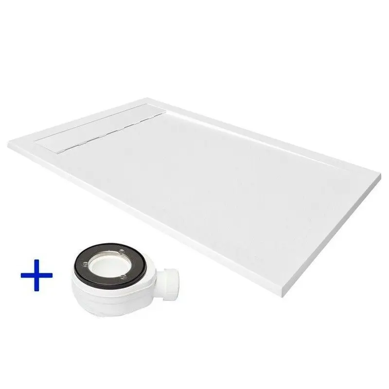 Plato de ducha de resina 130x80 preferente ambiente blanco ral 9003 80x130