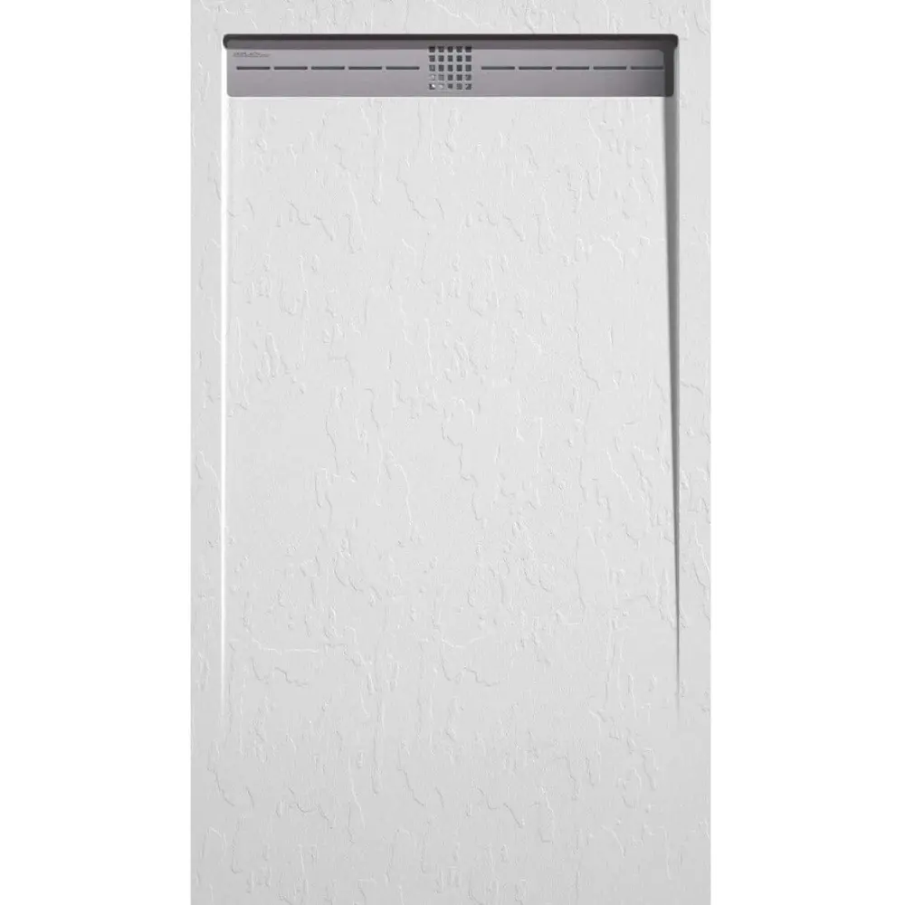 Con Certificación CE Plato de ducha pizarra arco blanco 80x130 cm rejilla inox