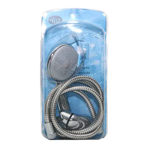 Kit Ducha Signo Cromado Soporte + Flexo + Mango para Baño Moderno