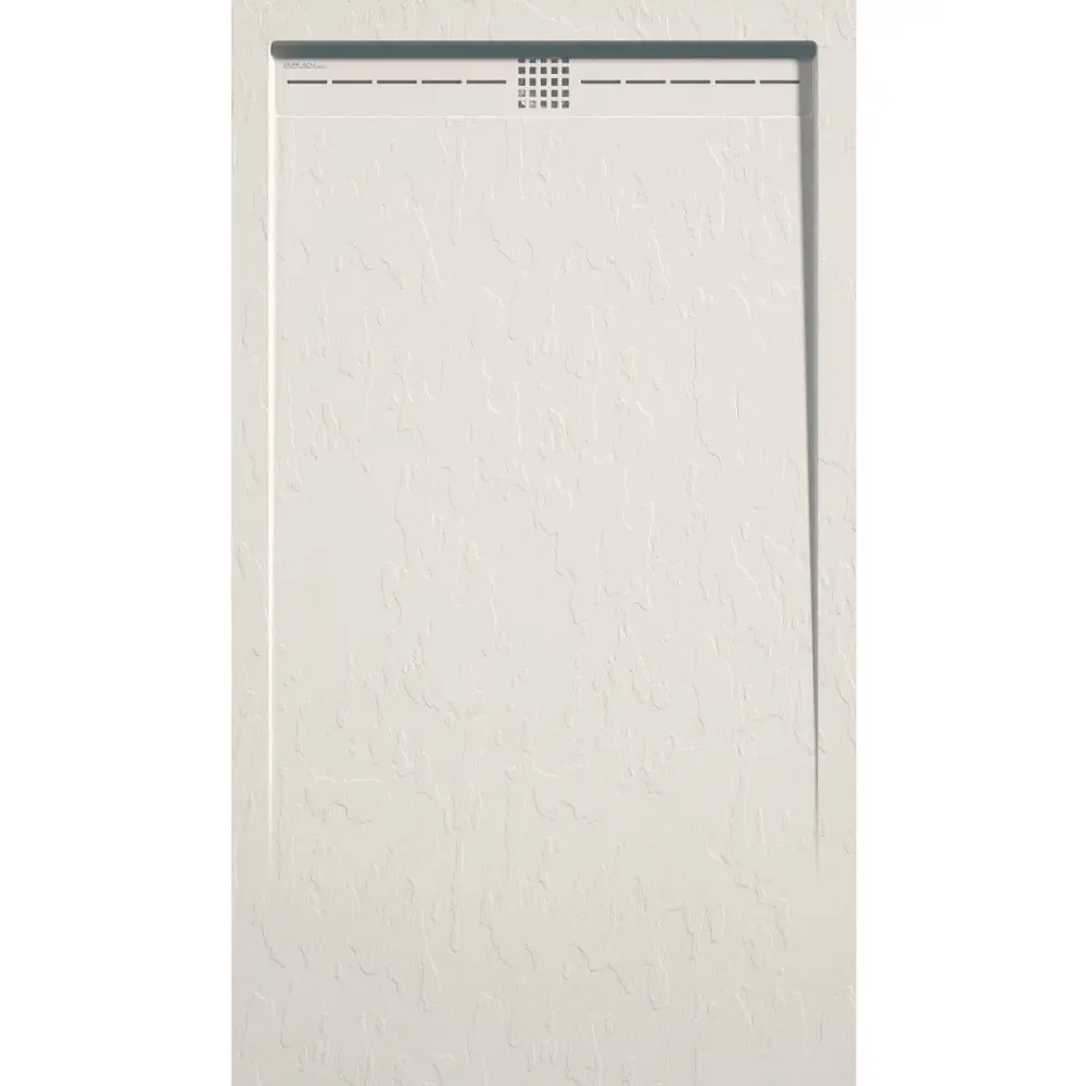 Premium de Lujo Plato de ducha pizarra arco crema 80x80 cm rejilla inox