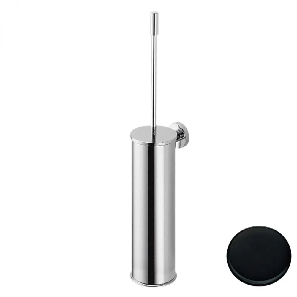 Porta escobilla WC de pared en latón negro mate colección Plus de Colombo Design