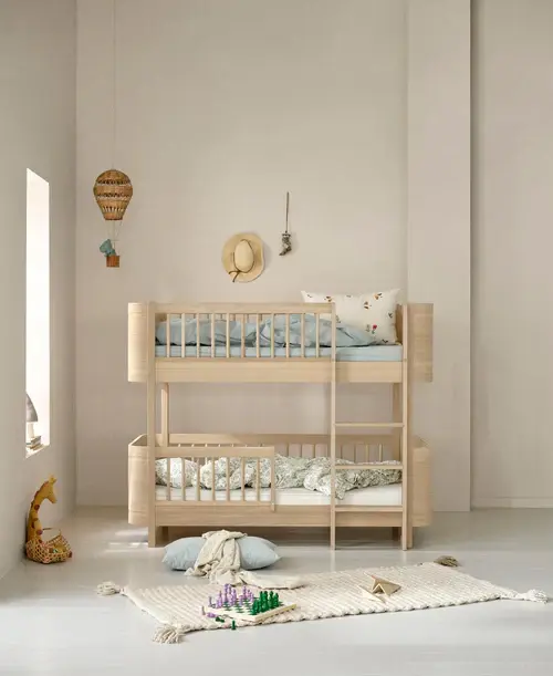 MINI+ LOW LOFT BED TO LOW BUNK BED, ROBLE