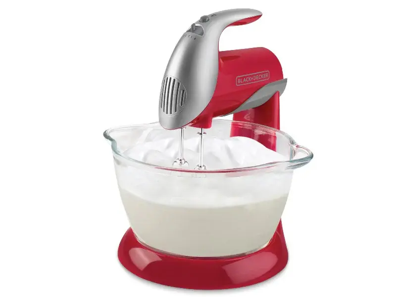 BATIDORA TAZON VIDRIO AZABACHE + DECKER MX900-RLA 5VEL ROJO