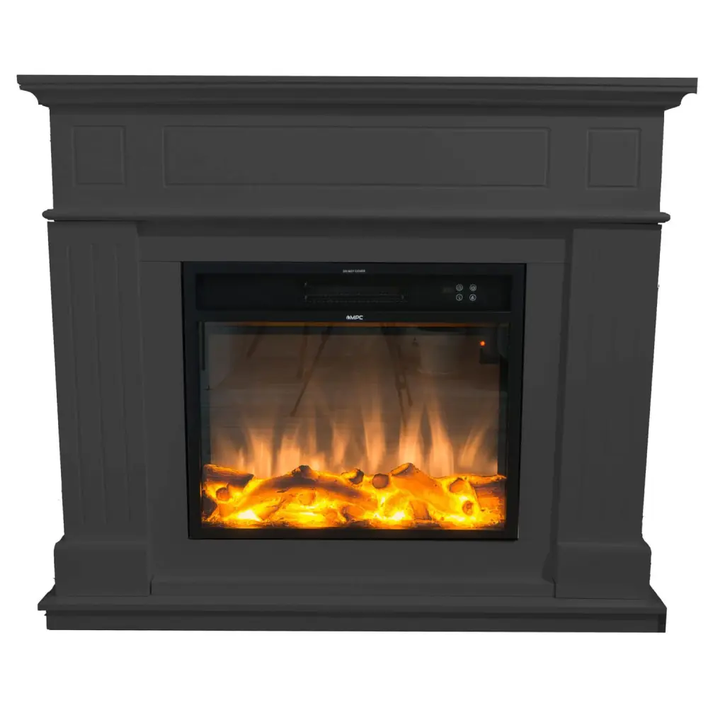 Chimenea de pared con marco y quemador de 1500w sined camino pienza