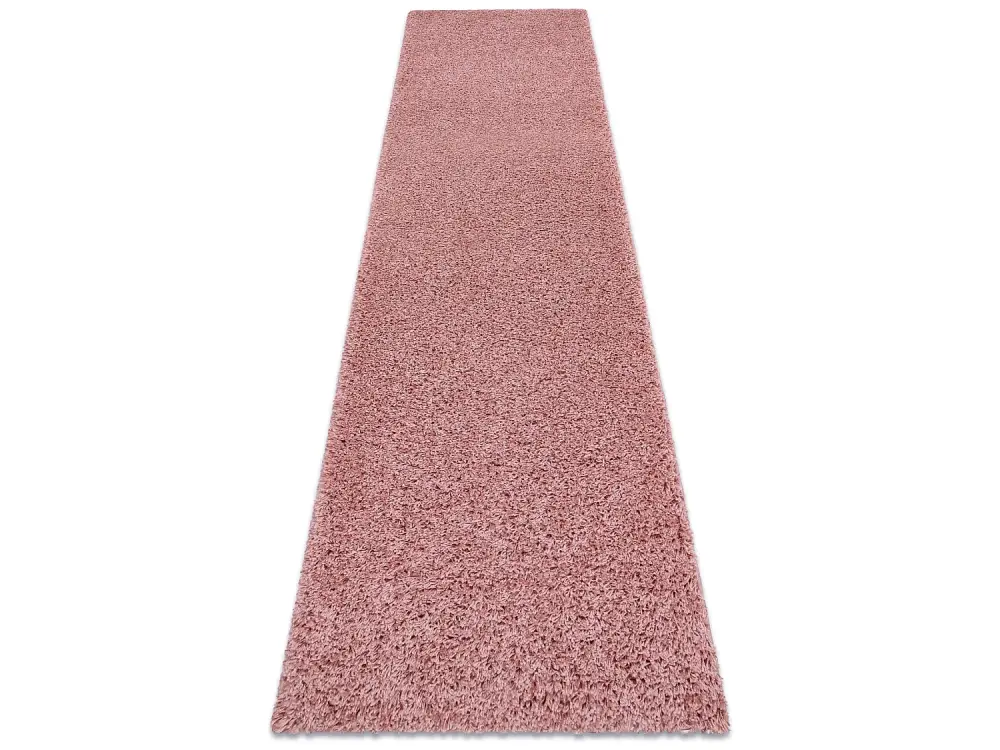 Alfombra, alfombra de pasillo SOFFI shaggy 5cm rosado - para la cocina 70x250 cm