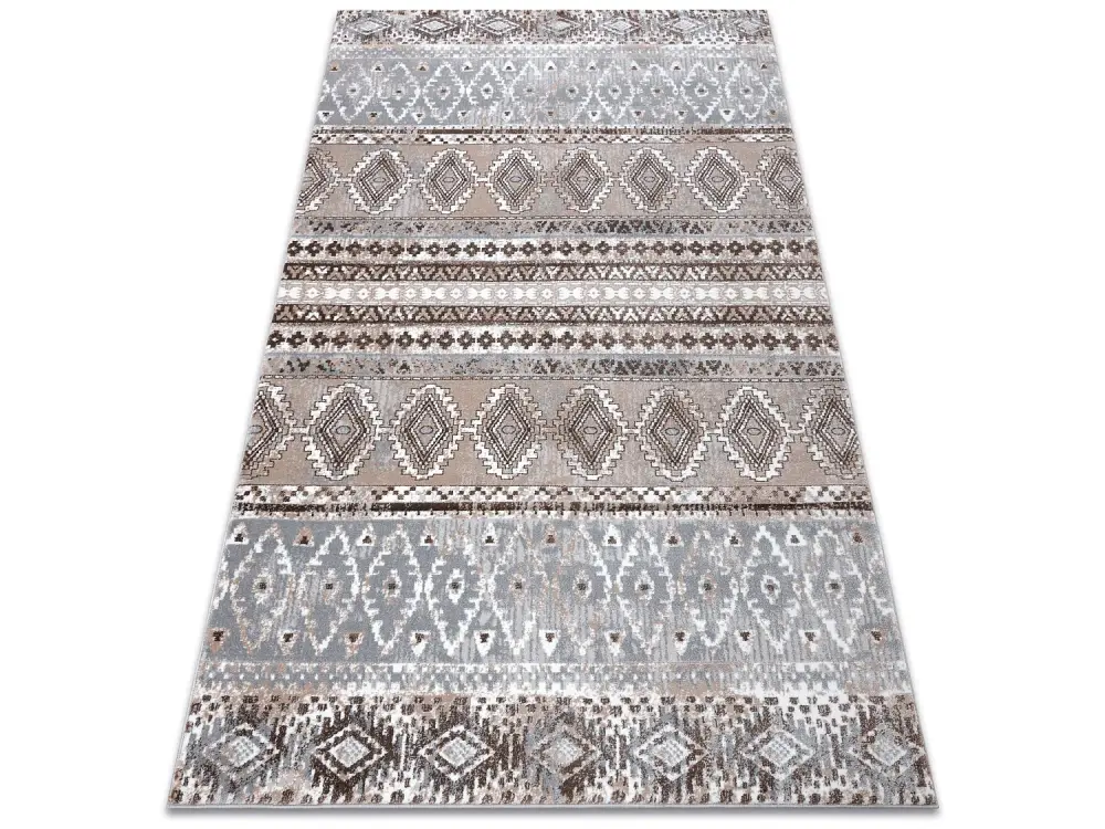 Alfombra ARGENT - W4029 Boho beige / gris 133x190 cm