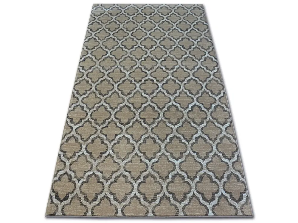 Alfombra ARGENT - W4030 Enrejado Trébol marroquí beige 133x190 cm