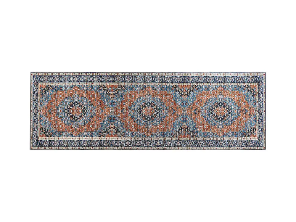 Alfombra azul/naranja 80 x 240 cm MIDALAM