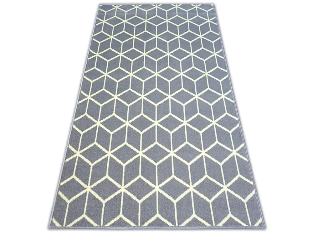 Alfombra BCF BASE CUBE 3956 Cuadrados gris 185x270 cm