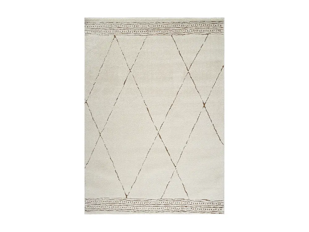 Alfombra Bereber Étnica INGA - 200x275cm - Marfil/Marrón