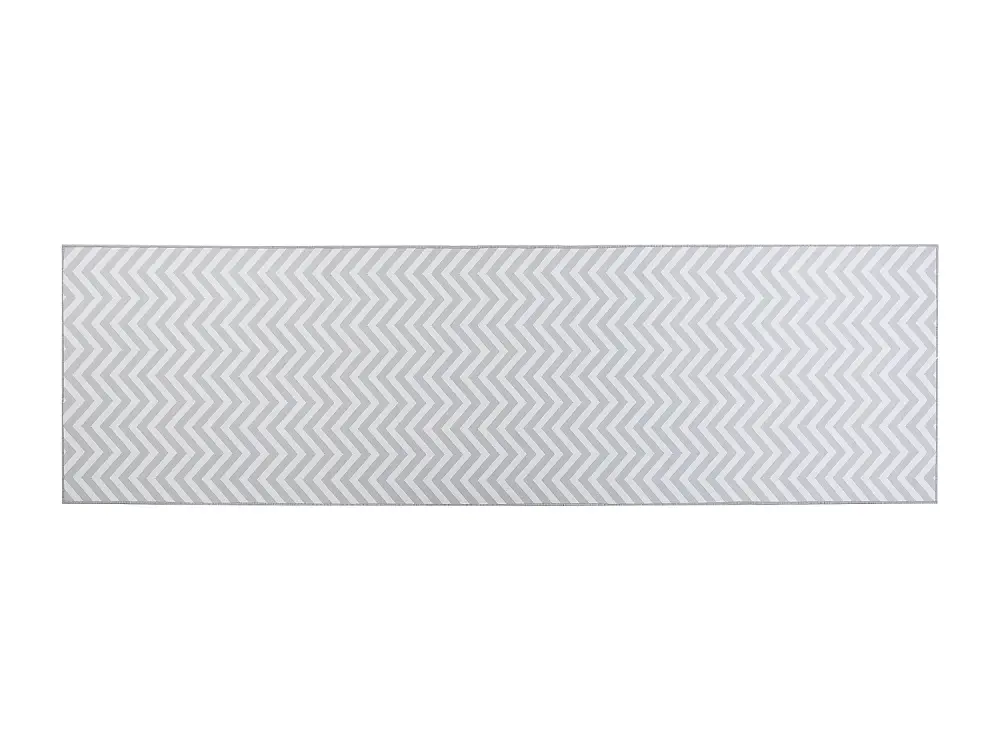 Alfombra blanco/gris 60 x 200 cm SAIKHEDA