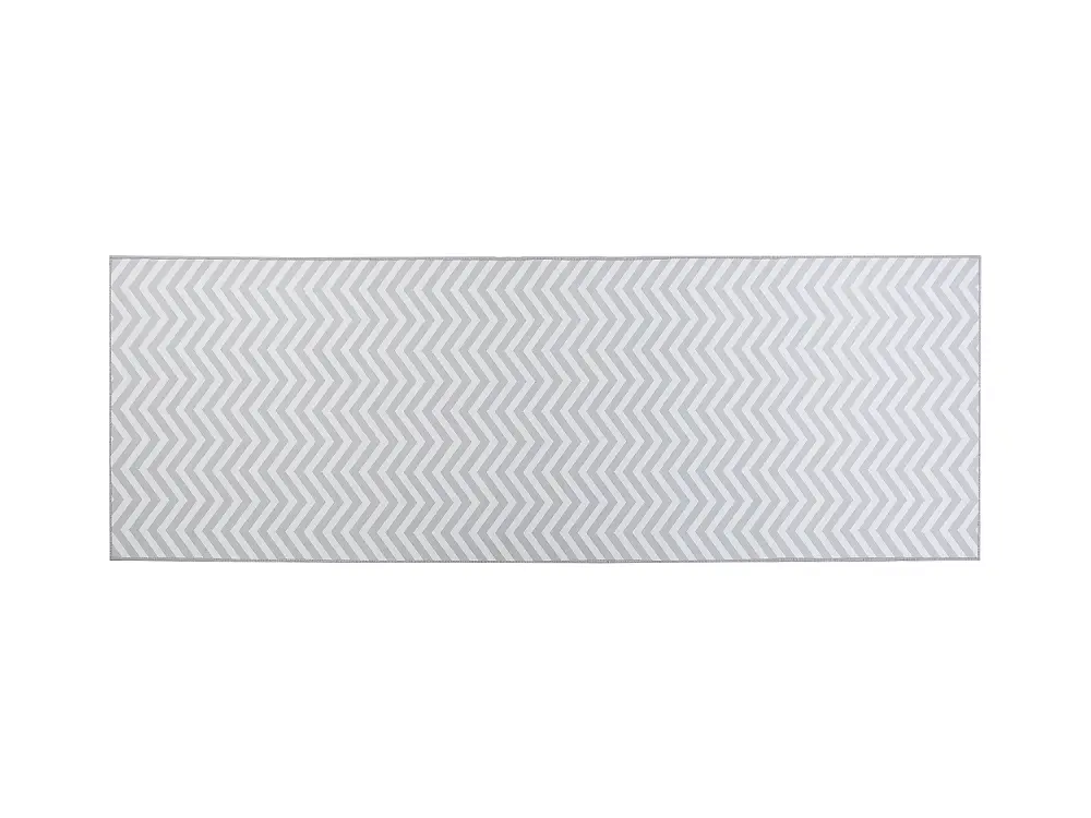 Alfombra blanco/gris 70 x 200 cm SAIKHEDA