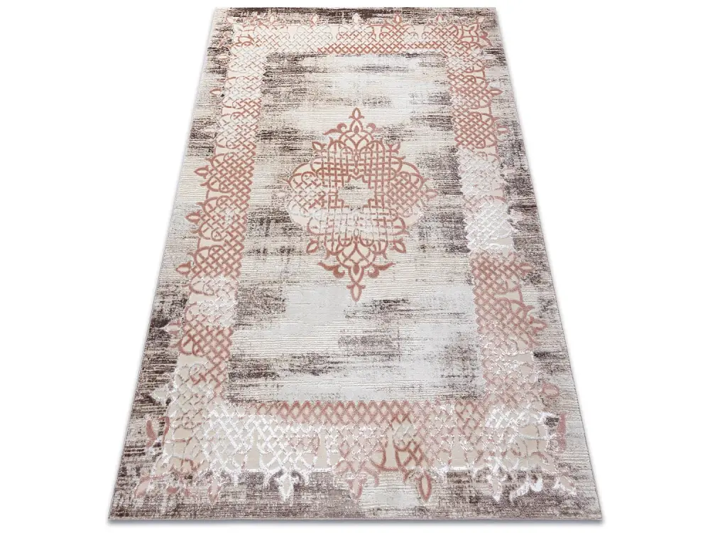 Alfombra CORE W9797 Marco, Roseta - estructural, dos niveles de velló 180x270 cm
