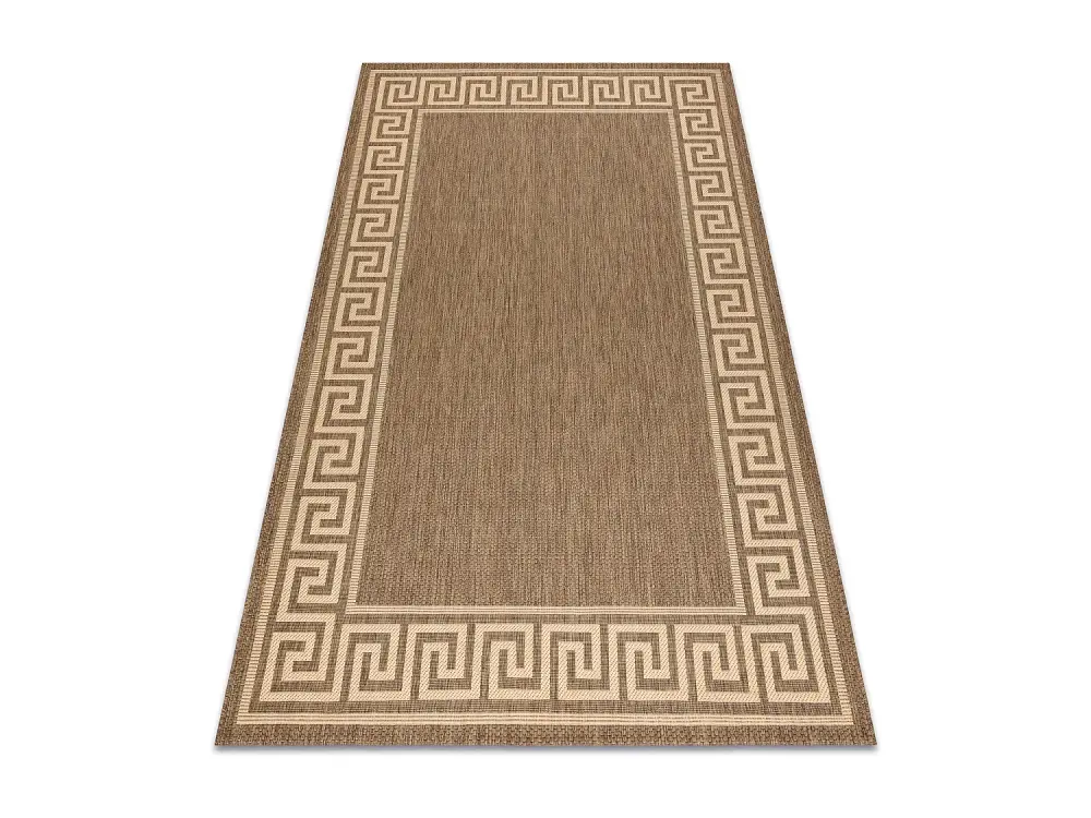 Alfombra de cuerda sisal FLOORLUX 20014 color café/color maíz 240x330 cm