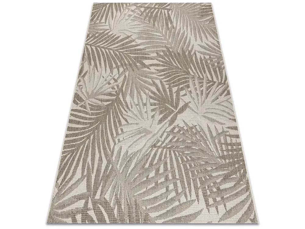 Alfombra de cuerda sisal FLOORLUX 20504 Hojas Selva color champagne/gr 200x290 cm