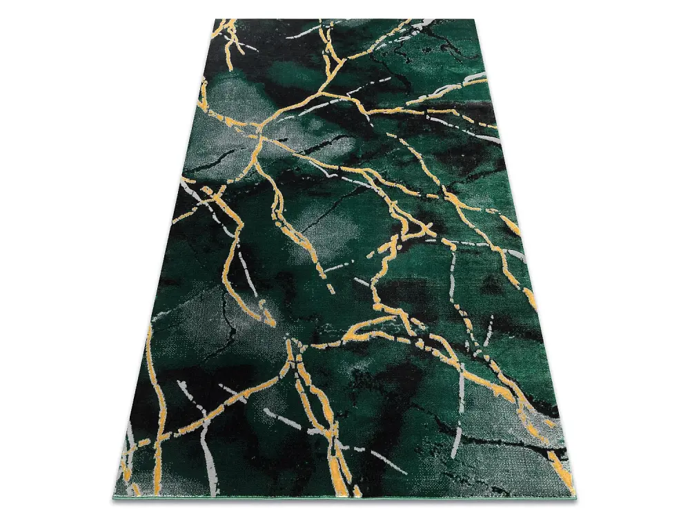 Alfombra EMERALD exclusivo 1018 glamour, elegante mármol botella verd 180x270 cm