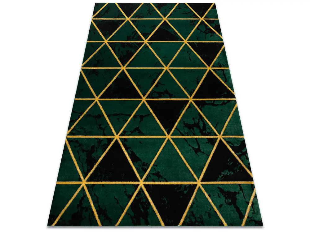 Alfombra EMERALD exclusivo 1020 glamour, elegante mármol, triangulos 140x190 cm