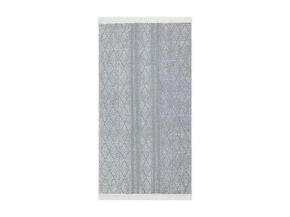 Alfombra gris claro algodón 120x180 cm