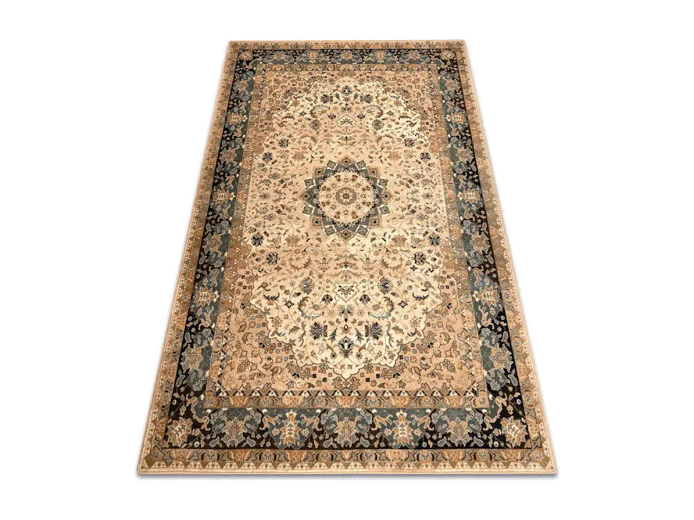 Alfombra de lana OMEGA Adagio Vintage, roseta coñac 200x300 cm