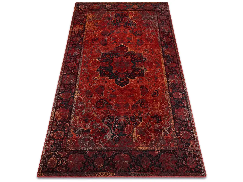 Alfombra de lana POLONIA Dukato Ornamento rojo rubí 170x235 cm