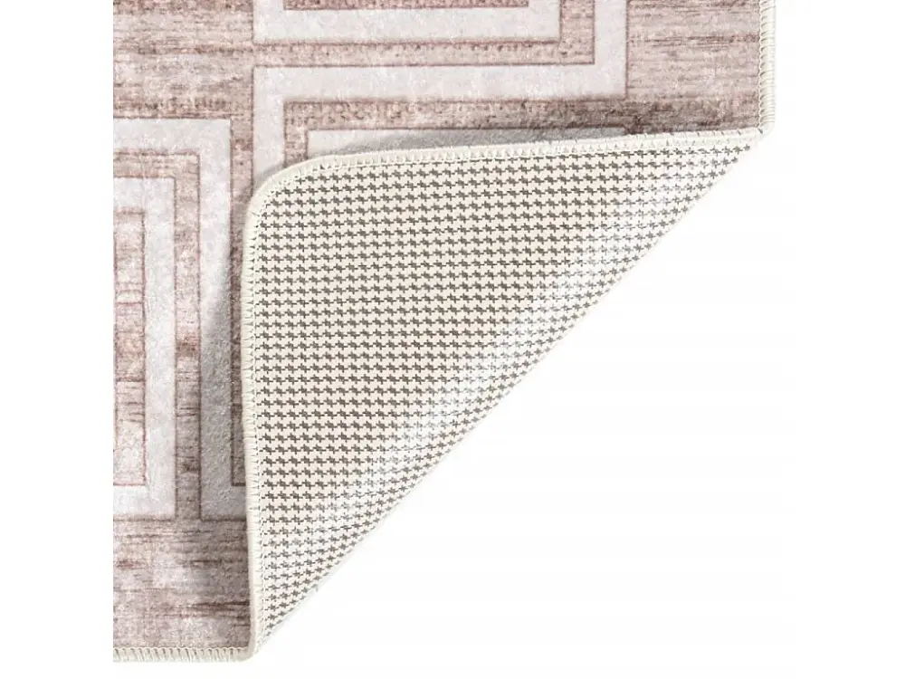 Alfombra lavable beige 120x170 cm antideslizante