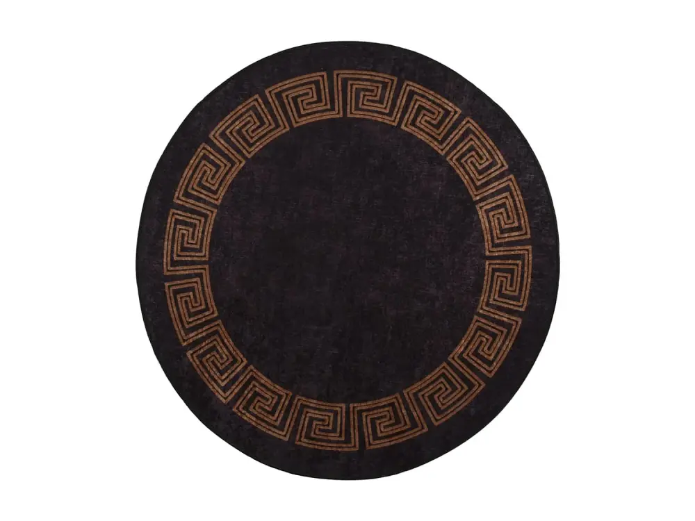 ¿Alfombra lavable negra y dorada? 200 cm antideslizante