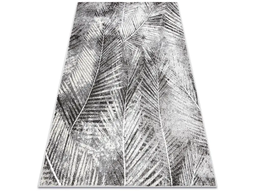 Alfombra MATEO 8035/644 Moderna hojas de palma - estructural gris 120x170 cm