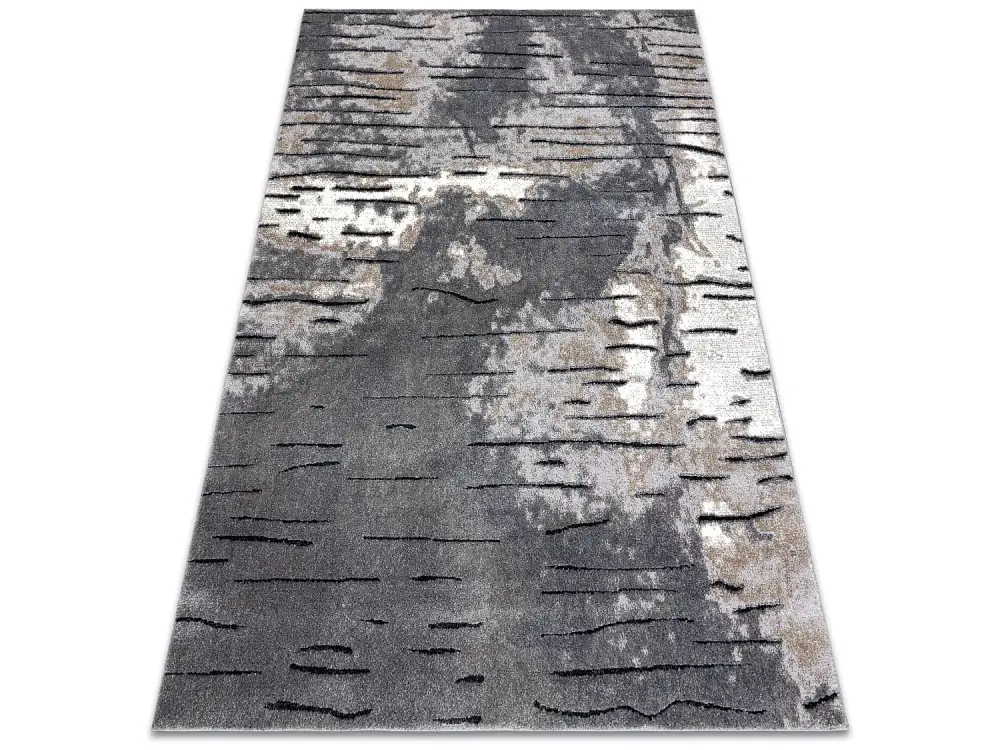 Alfombra moderna COZY 8876 Rio - Structural dos niveles de vellón gri 120x170 cm