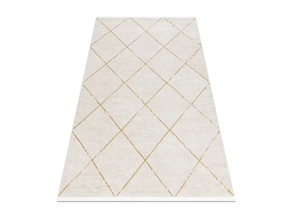 Alfombra moderna DUKE 51245 crema / dorado - Conducción, estructurada 180x270 cm