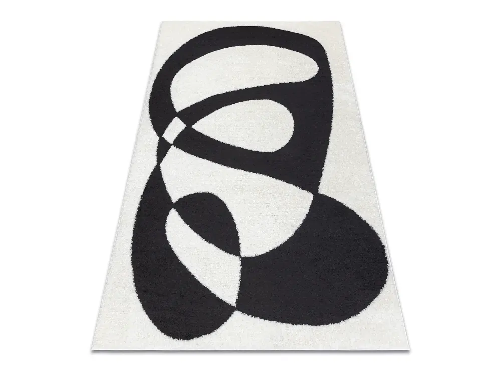 Alfombra moderna MODE 8531 abstração crema / negro 160x220 cm