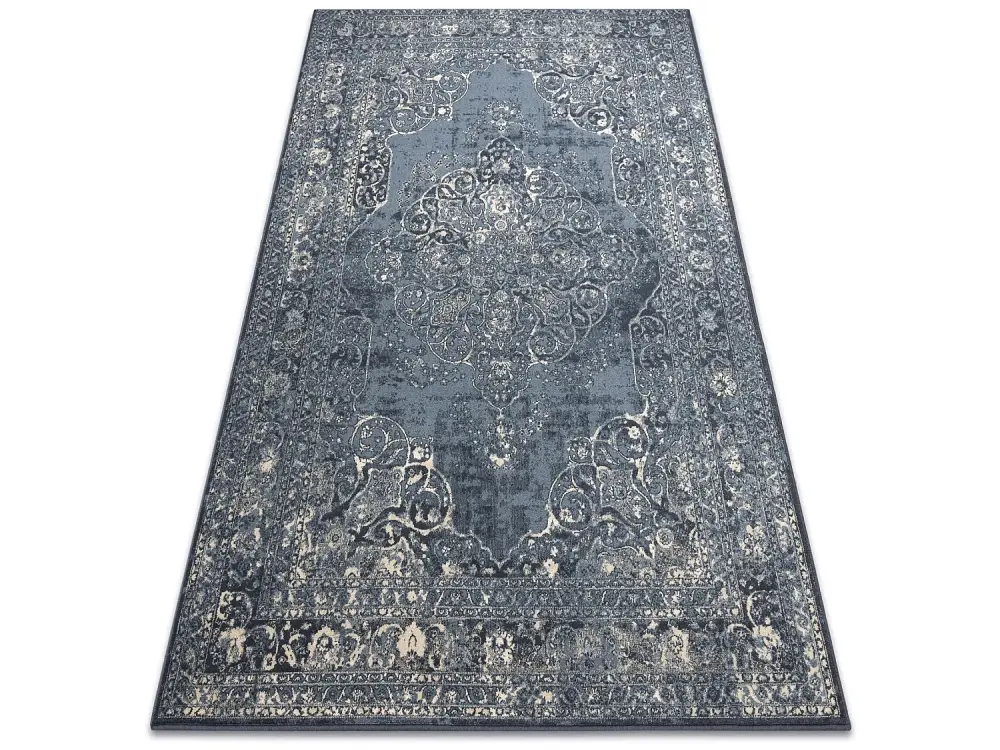 Alfombra NAIN Rosetón vintage 7599/50911 azul oscuro / beige 240x340 cm