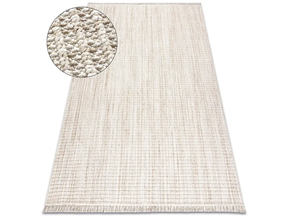 Alfombra NANO FH72A Melange, bucle, tejido plano beige 200x290 cm