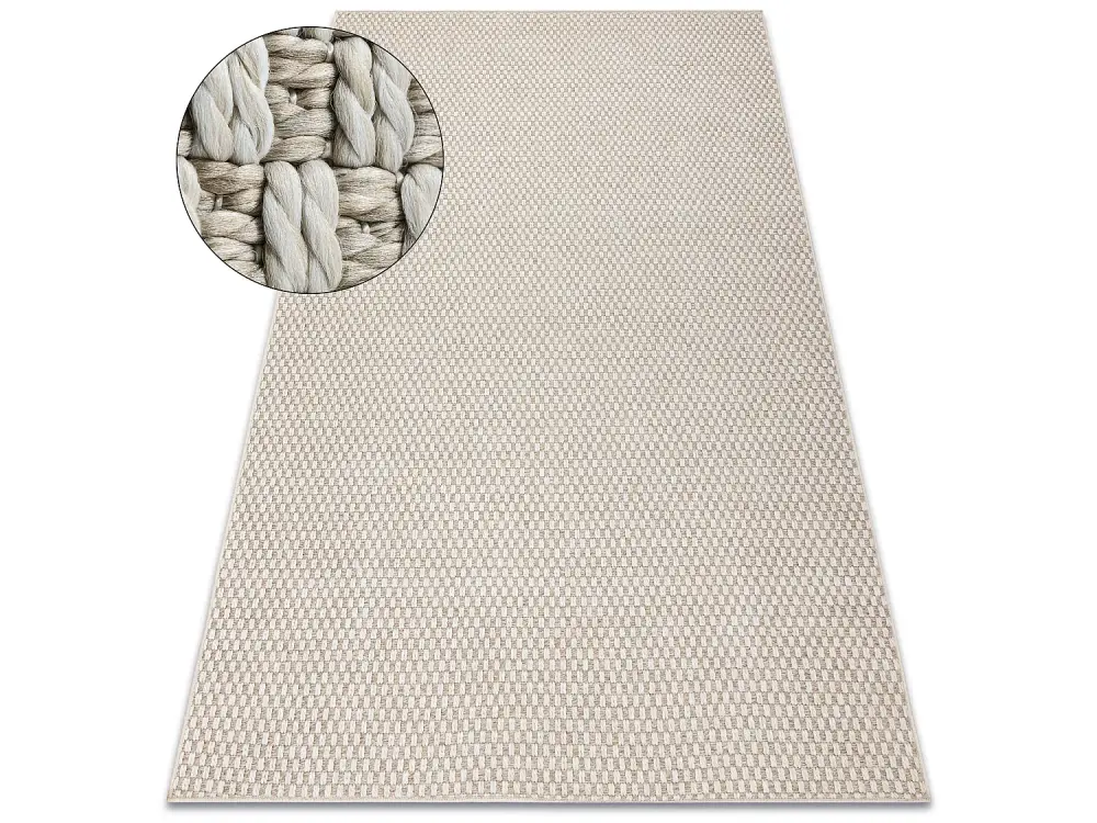 Alfombra ORIGI 3555 crema - hilo de SISAL tejido plano 78x150 cm