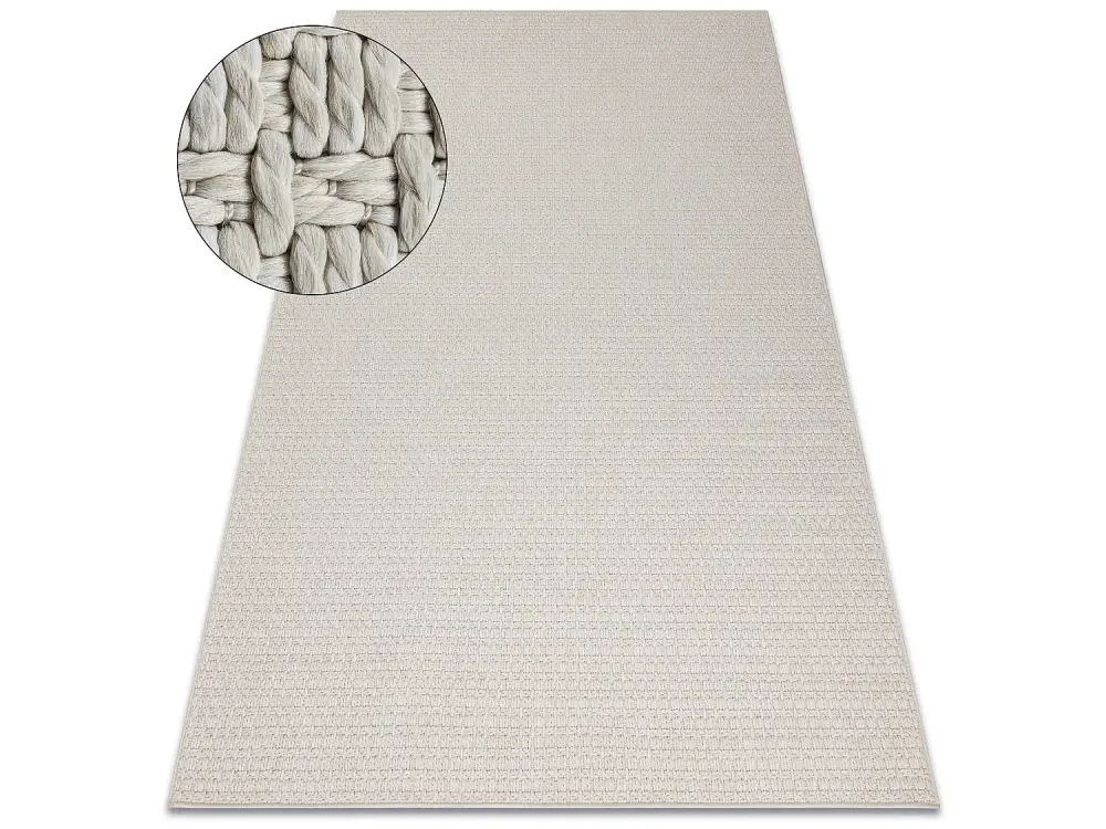 Alfombra ORIGI 3561 crema - hilo de SISAL tejido plano 175x270 cm