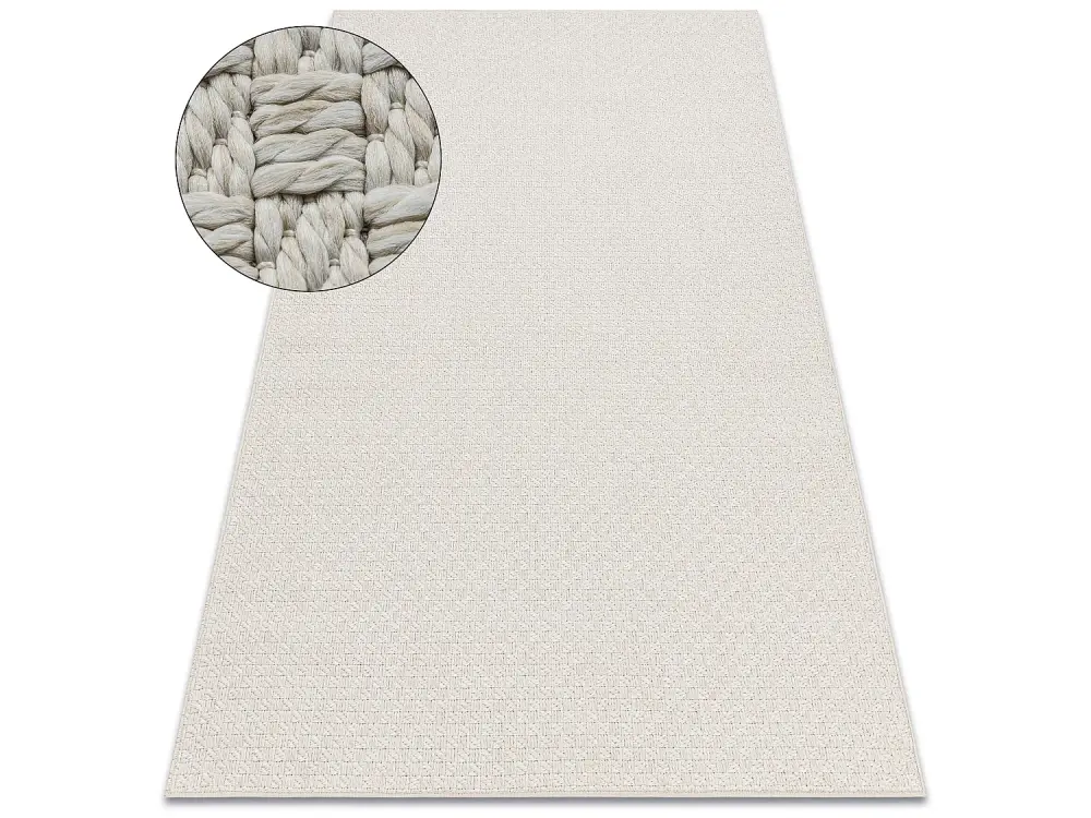 Alfombra ORIGI 3661 crema - hilo de SISAL tejido plano 78x150 cm
