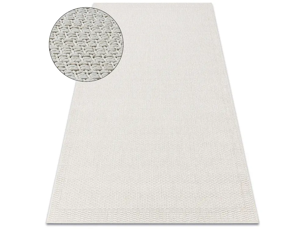 Alfombra ORIGI 3737 crema - Marco hilo de SISAL tejido plano 78x150 cm