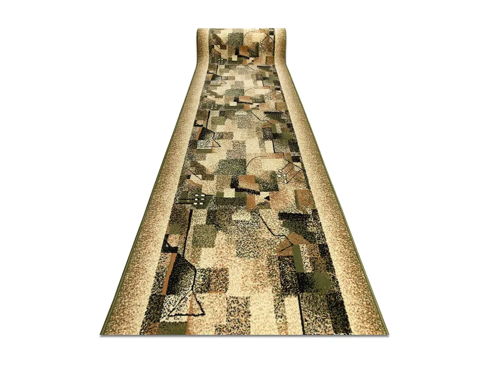 Alfombra de pasillo BCF IMPRESJA verde aceituna 100 cm 100x190 cm