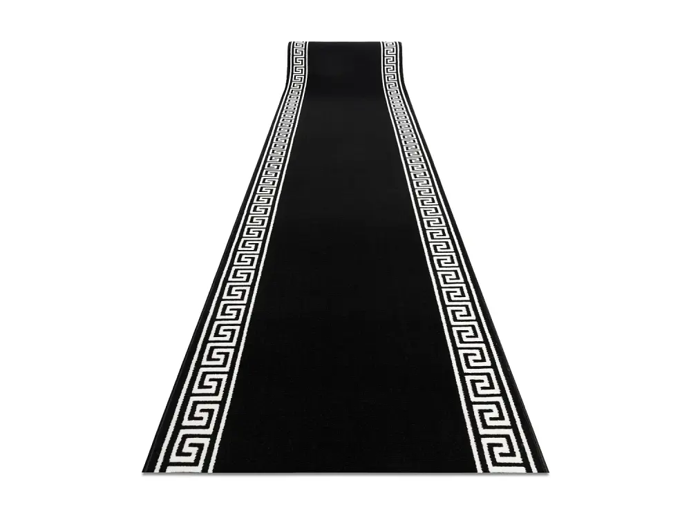 Alfombra de pasillo BCF MORAD Grek griego negro 120 cm 120x510 cm