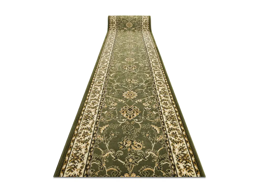 Alfombra de pasillo BCF MORAD Klasyk clásico verde oliva 80 cm 80x240 cm