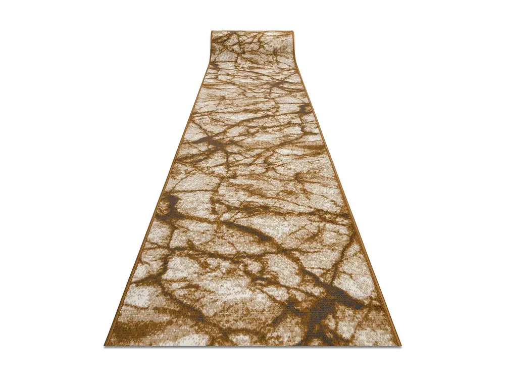 Alfombra de pasillo BCF MORAD Mármol beige / oro gris 120 cm 120x410 cm