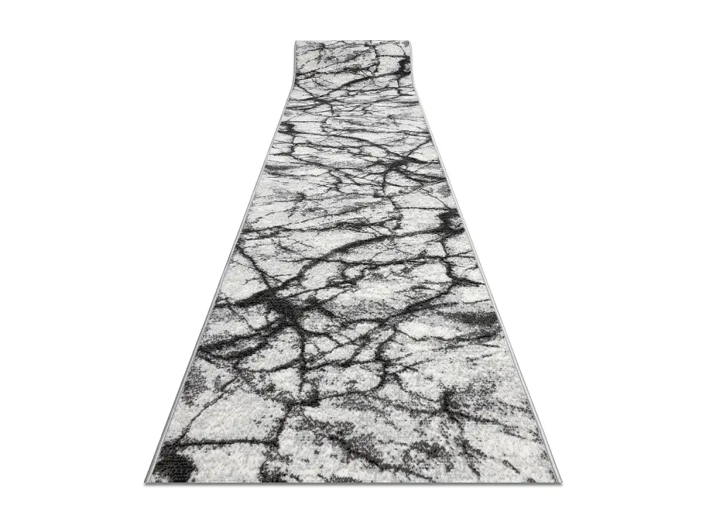 Alfombra de pasillo BCF MORAD Mármol gris 100 cm 100x1300 cm