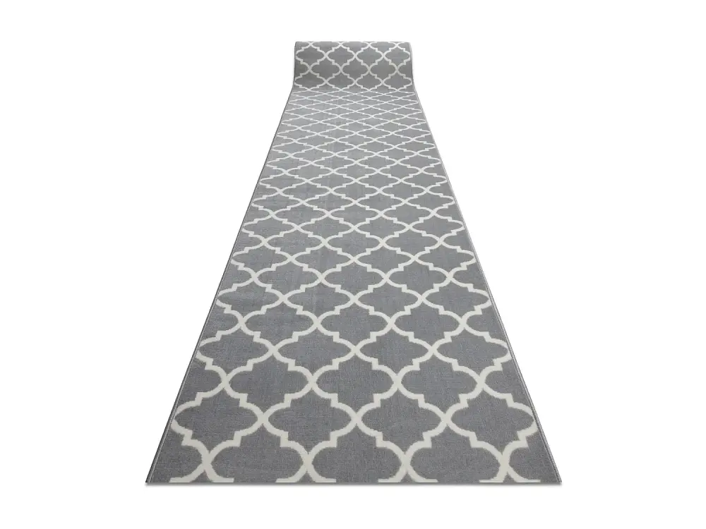 Alfombra de pasillo BCF MORAD Trelis Espaldera marroquí gris / crema 80x200 cm