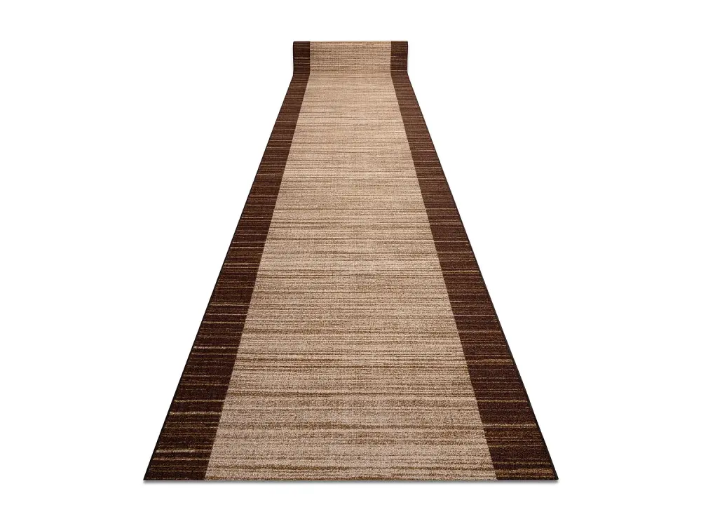 Alfombra de pasillo con refuerzo de goma 100 cm STREIFEN marrón 100x300 cm